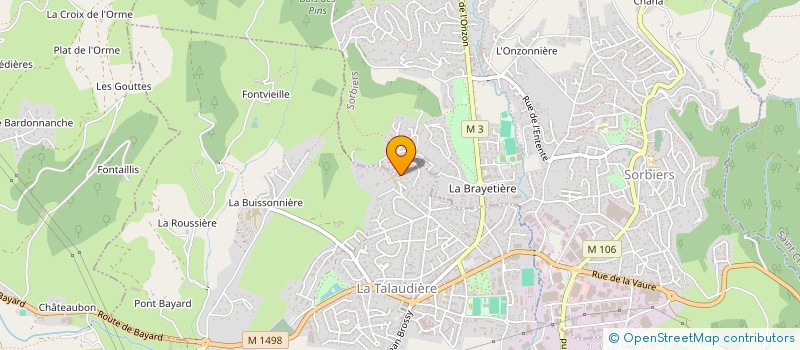 localisation de l'entreprise TIR OLYMPIQUE FOREZIEN à SORBIERS