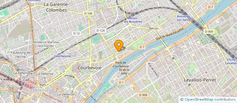 localisation de l'entreprise TIREL ET COMPAGNIE à COURBEVOIE