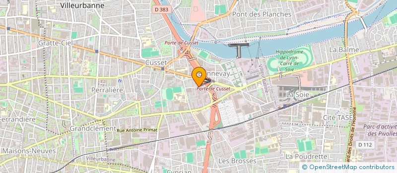 localisation de l'entreprise TISS INOV à VILLEURBANNE