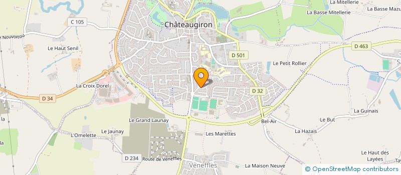 localisation de l'entreprise TISS'&KIFF'  CHATEAUGIRON