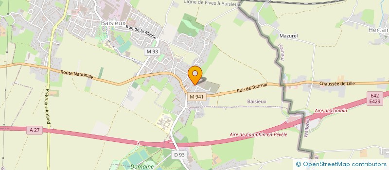 localisation de l'entreprise TISSAGE DE BAISIEUX à BAISIEUX