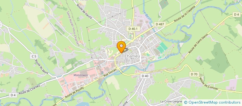localisation de l'entreprise TISSAGE DU PRIEURE à CHARLIEU