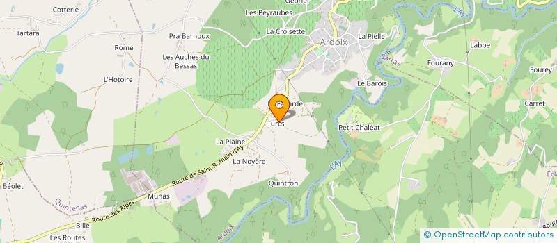 localisation de l'entreprise TISSAGES D'ARDOIX à ARDOIX