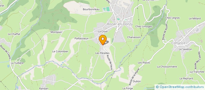 localisation de l'entreprise TISSAGES DES PERELLES  ROZIER-EN-DONZY