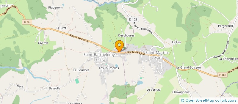 localisation de l'entreprise TISSAGES GACON à SAINT-BARTHELEMY-LESTRA