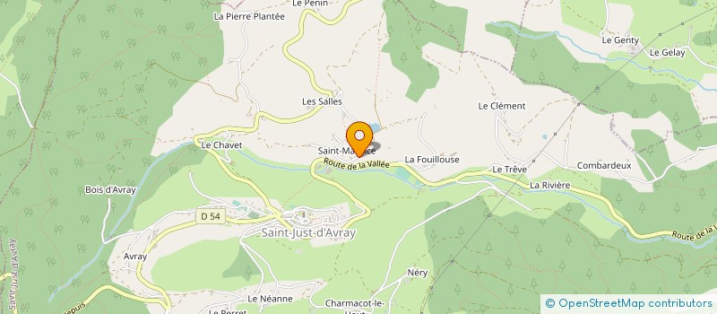 localisation de l'entreprise TISSAGES SAINT MAURICE à SAINT JUST D'AVRAY