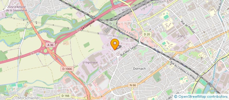 localisation de l'entreprise TISSEA à MULHOUSE