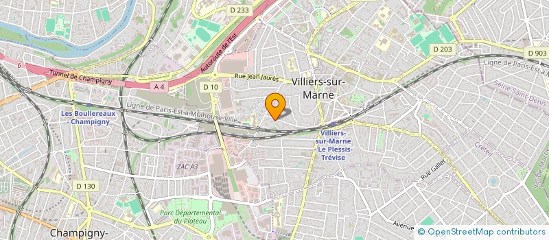 localisation de l'entreprise TISSERAND TISS'LIENS à VILLIERS-SUR-MARNE