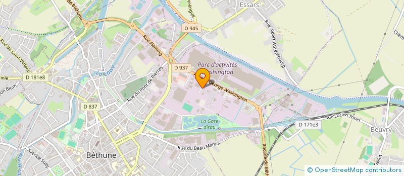 localisation de l'entreprise TISSERANT BATIMENT SERVICES  BETHUNE