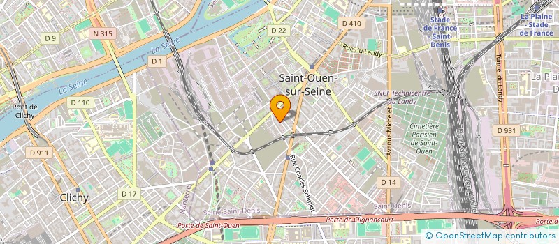 localisation de l'entreprise TISSONS DEMAIN à SAINT-OUEN-SUR-SEINE