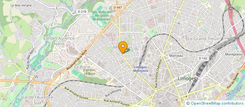 localisation de l'entreprise TISSOU à LIMOGES