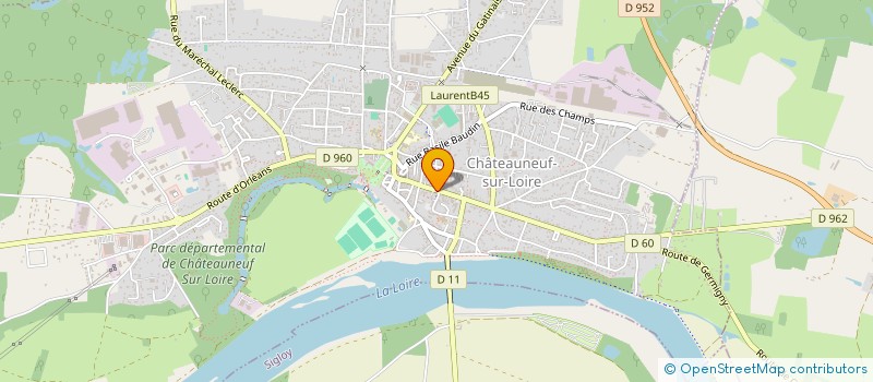 localisation de l'entreprise TISSUS D'AMOUR  CHATEAUNEUF-SUR-LOIRE