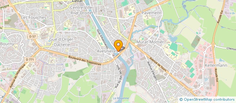 localisation de l'entreprise TISSUS D AVESNIERES à LAVAL