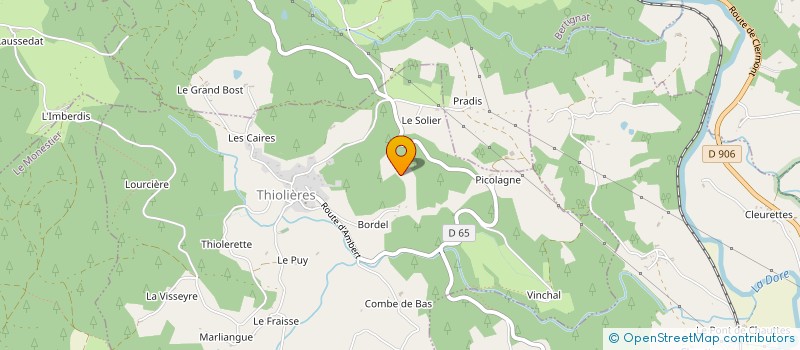 localisation de l'entreprise TISSUS LINGE DE MAISON RIDEAUX à AMBERT