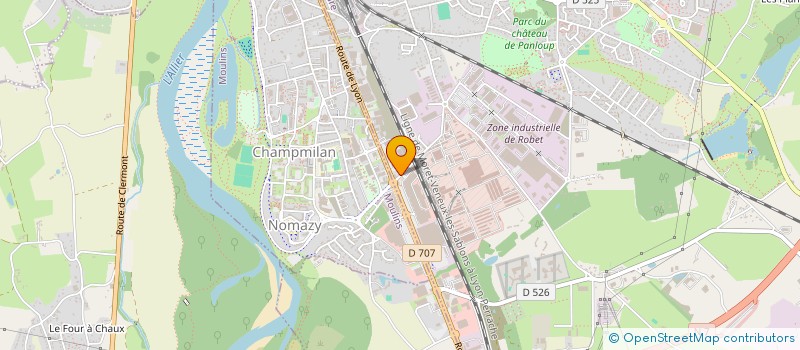 localisation de l'entreprise TISSUS SUR MESURE à YZEURE