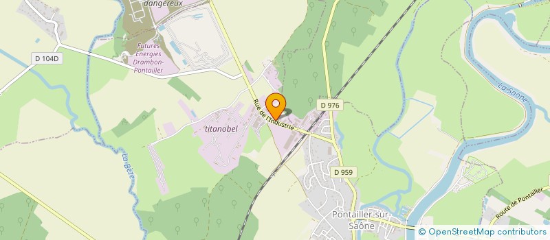 localisation de l'entreprise TITANOBEL à PONTAILLER-SUR-SAONE