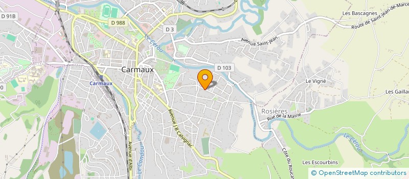 localisation de l'entreprise TITHUR à CARMAUX