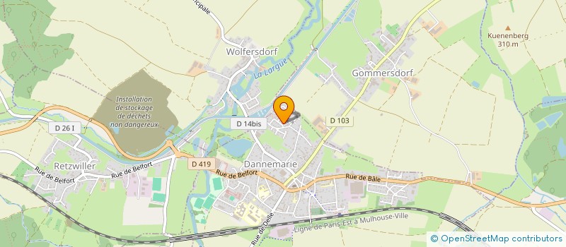 localisation de l'entreprise TITINE  DANNEMARIE