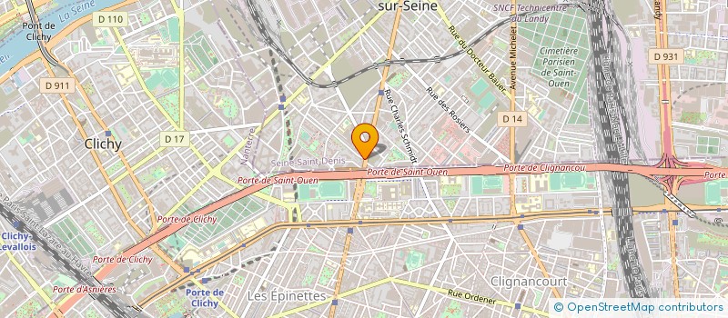 localisation de l'entreprise TIVA ONE.COM à SAINT-OUEN-SUR-SEINE