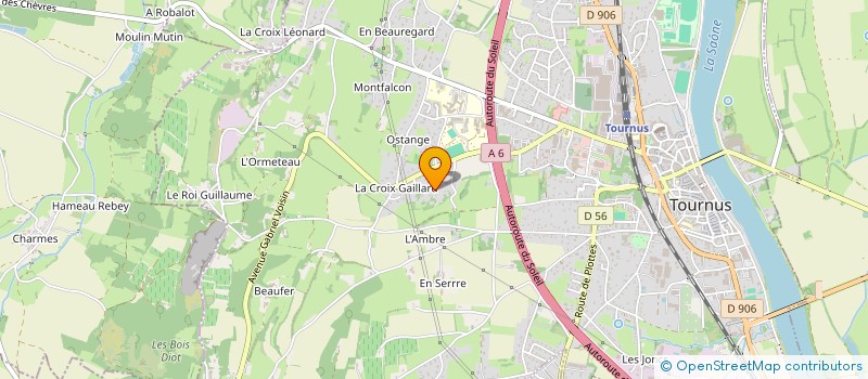 localisation de l'entreprise TIZ à TOURNUS