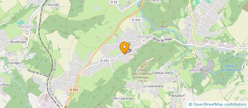 localisation de l'entreprise TJ & CO  ALLINGES