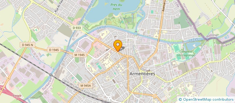 localisation de l'entreprise TJF  ARMENTIERES