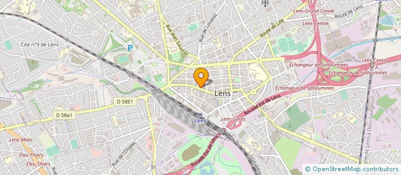 localisation de l'entreprise TJO à LENS