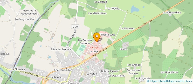 localisation de l'entreprise TJP à AZAY-LE-RIDEAU