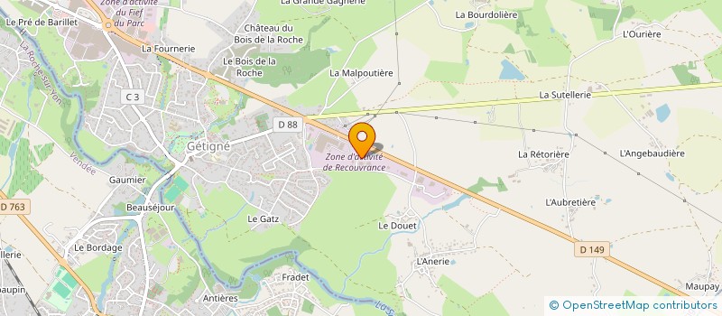 localisation de l'entreprise TK TRANSPORTS  GETIGNE