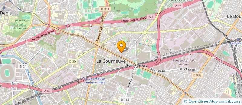 localisation de l'entreprise TK3I à LA COURNEUVE