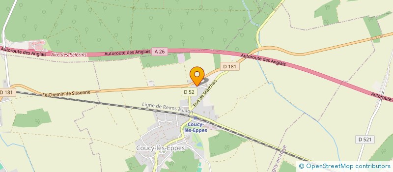 localisation de l'entreprise TKG - TRANSPORTS KOLESCO GUILLAUME  COUCY-LES-EPPES