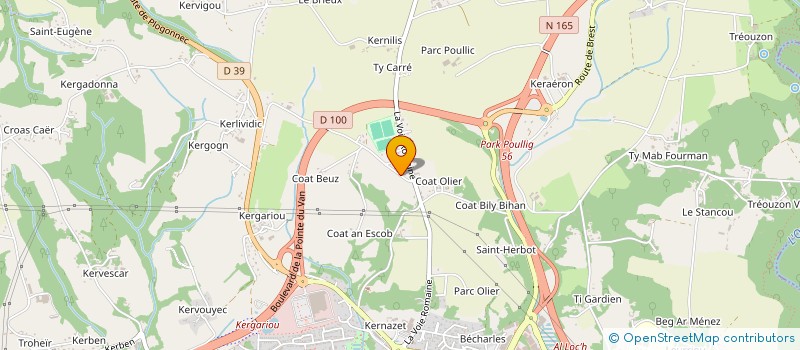 localisation de l'entreprise TKP à QUIMPER