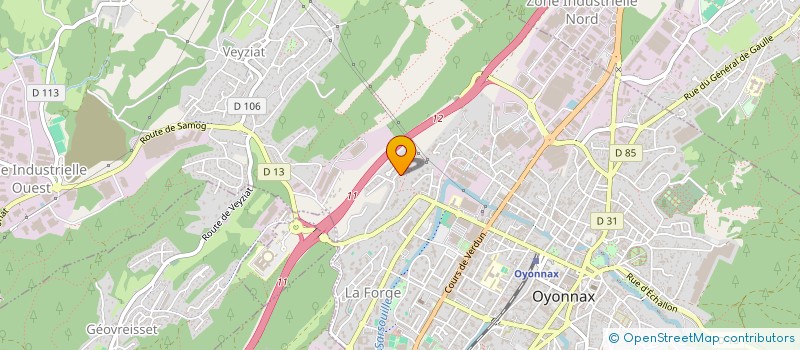 localisation de l'entreprise TL CHAUFFAGE à OYONNAX