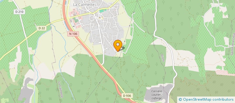localisation de l'entreprise TL TOITURES à LA CALMETTE