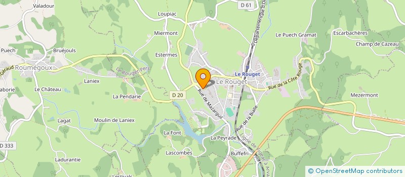 localisation de l'entreprise TLF - GOP  LE ROUGET-PERS