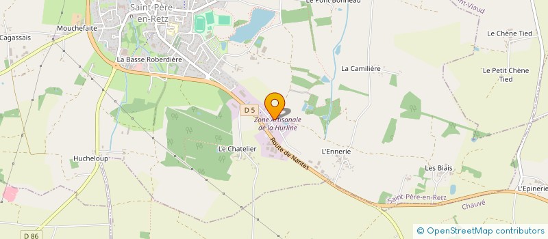 localisation de l'entreprise TLM USINAGE ATLANTIQUE à SAINT-PERE-EN-RETZ
