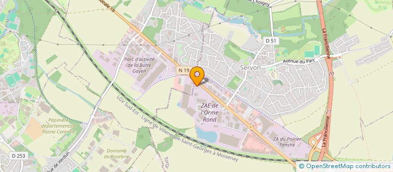 localisation de l'entreprise TLMB TP  SERVON