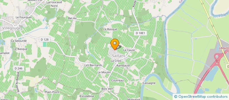 localisation de l'entreprise TLTF VITICULTURE  SAILLANS