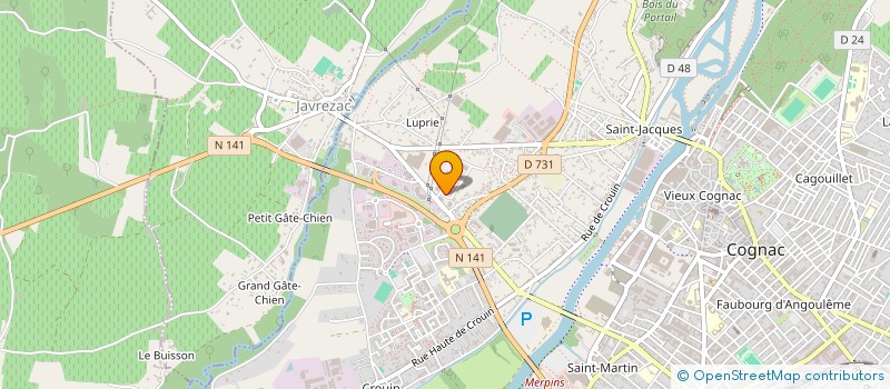 localisation de l'entreprise TM-EVOLUTION à COGNAC