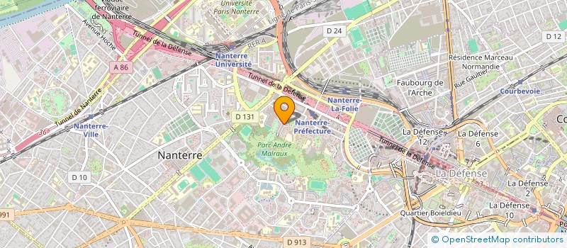 localisation de l'entreprise TMA TECHNOLOGIES à NANTERRE