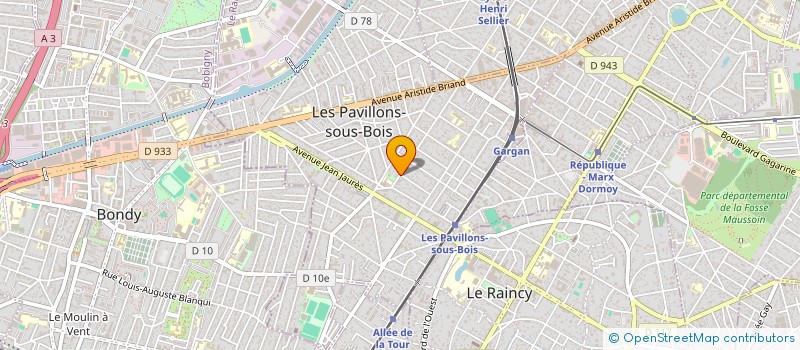 localisation de l'entreprise TMB  LES PAVILLONS-SOUS-BOIS