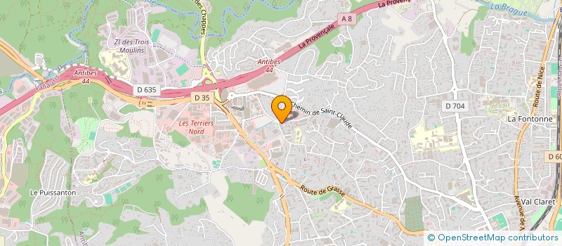 localisation de l'entreprise TMC PRESTATIONS à ANTIBES