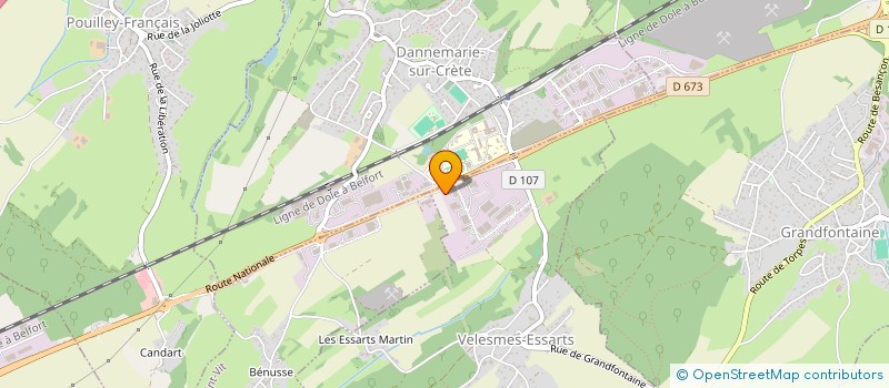 localisation de l'entreprise TMP TECHNICITE MINUTIE PRECISION à VELESMES-ESSARTS