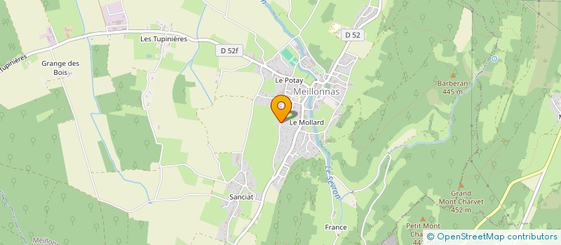 localisation de l'entreprise TMP2A à MEILLONNAS