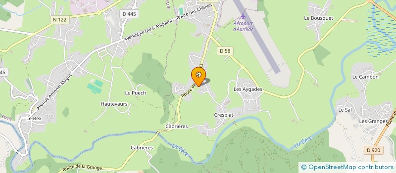 localisation de l'entreprise TMR 15 à ARPAJON-SUR-CERE