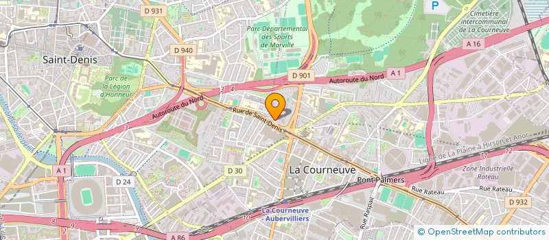 localisation de l'entreprise TMSI ENTREPOSE à LA COURNEUVE