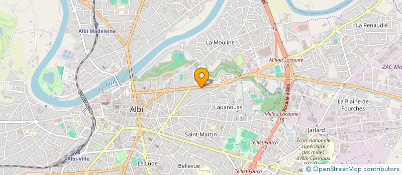 localisation de l'entreprise TMT à ALBI