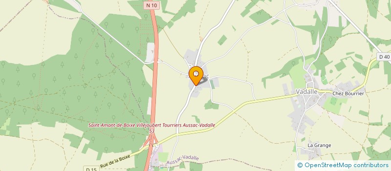 localisation de l'entreprise TMV COURTAGE à AUSSAC-VADALLE
