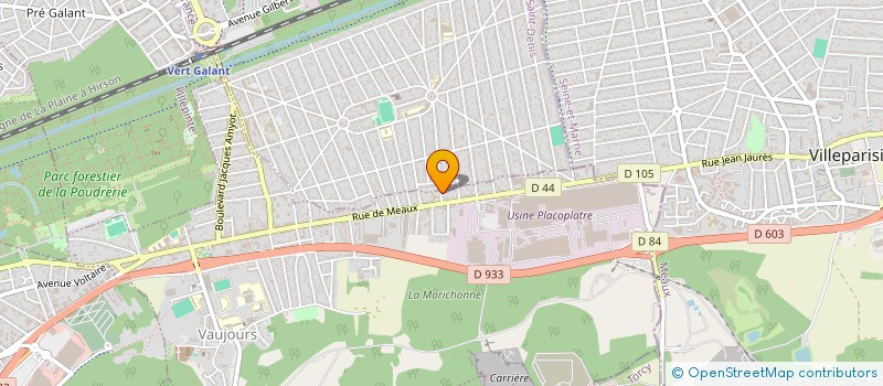 localisation de l'entreprise TMV2 à VAUJOURS