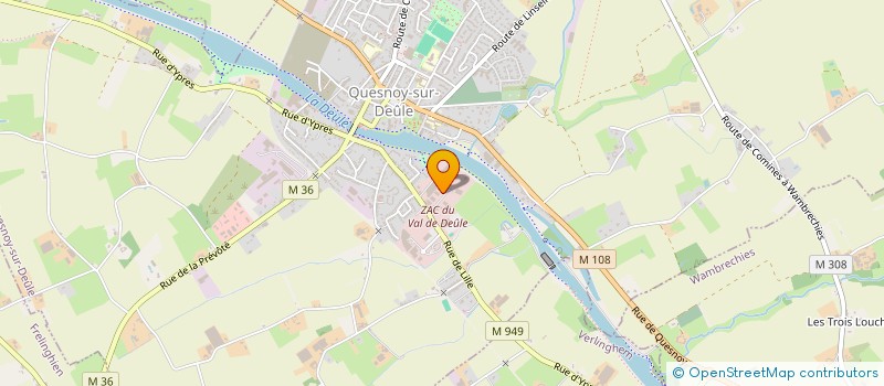 localisation de l'entreprise TN INDUSTRIE à QUESNOY-SUR-DEULE